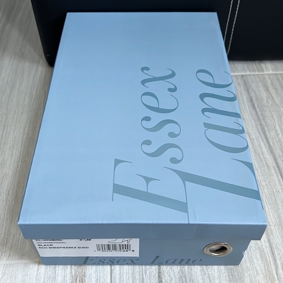 Jasmine suede & leather black buckled booties round toe - Picture 7 of 9